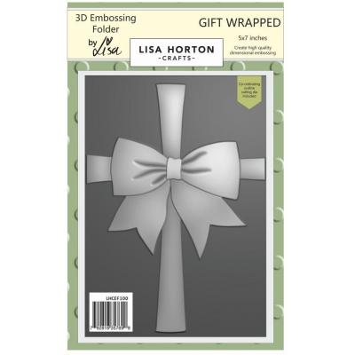 Lisa Horton Crafts 3D Embossing Folder and Die - Gift Wrapped